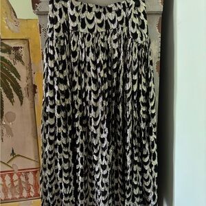 Gibson Black and White A-Line Skirt